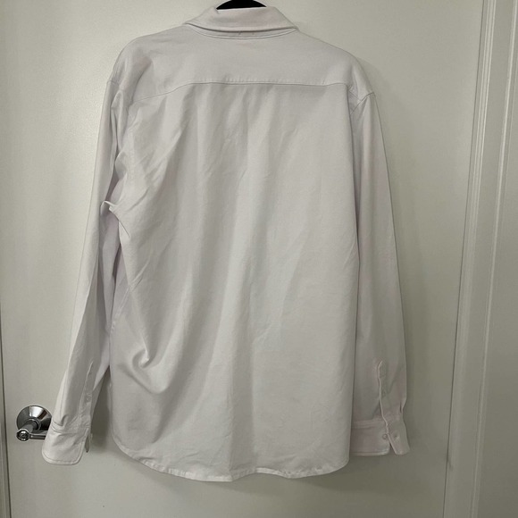 Swet Tailor Cotton Stretch Polished White Button Down Shirt XXL - Picture 10 of 10